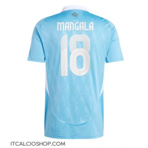 Belgio Orel Mangala #18 Seconda Maglia Europei 2024 Manica Corta